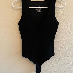 Klassy Network  Black Sleeveless Bodysuit